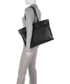 Onyx Anna Shopper 15″ genarbtes Leder schwarz