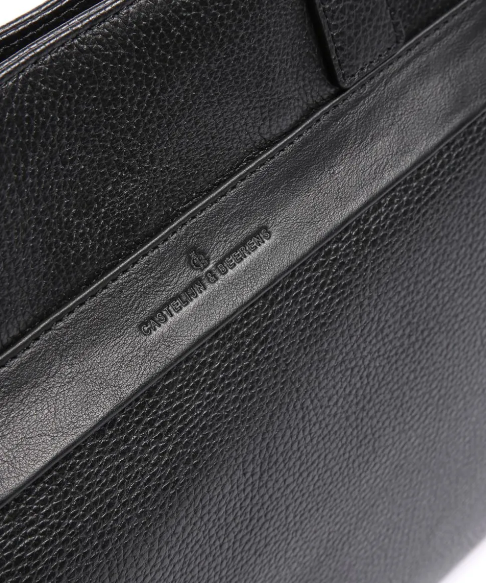 Onyx Anna Shopper 15″ genarbtes Leder schwarz