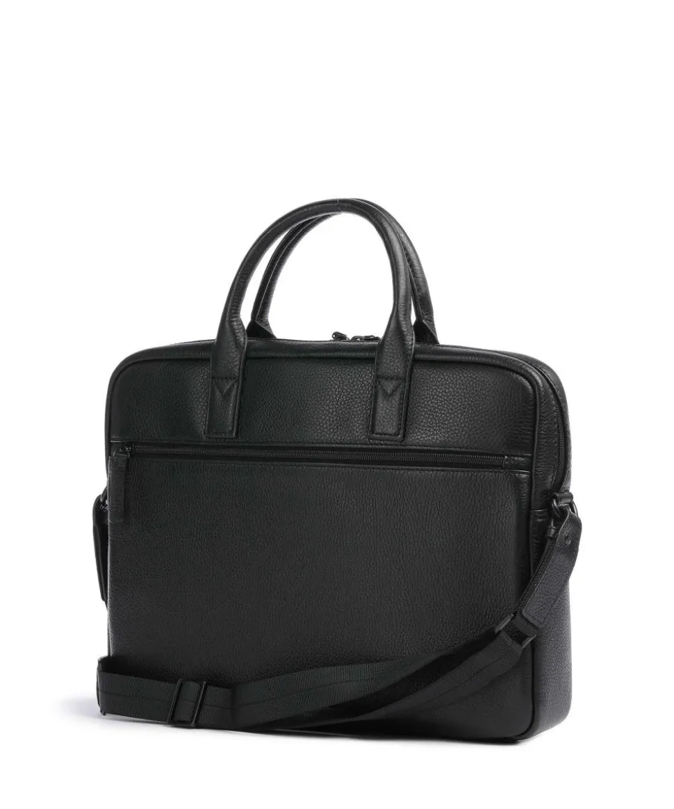Onyx Chris RFID Aktentasche 15″ genarbtes Leder schwarz