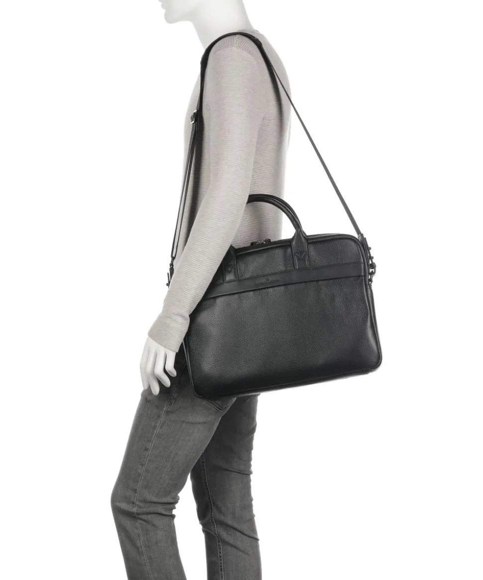 Onyx Chris RFID Aktentasche 15″ genarbtes Leder schwarz