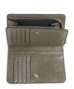 Origami Geldbörse fein genarbtes Rindsleder khaki