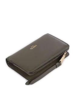 Origami Geldbörse fein genarbtes Rindsleder khaki