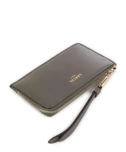 Origami Kreditkartenetui fein genarbtes Rindsleder khaki