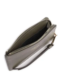 Origami Kreditkartenetui fein genarbtes Rindsleder khaki