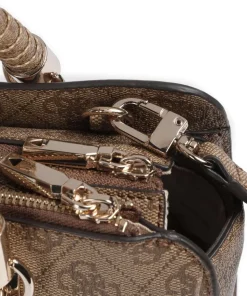 Orlina 4G Logo Handtasche Lederimitat braun