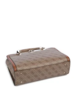 Orlina 4G Logo Handtasche Lederimitat braun