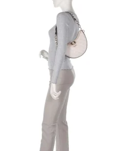 Orlina 4G Logo Schultertasche Lederimitat altrosa