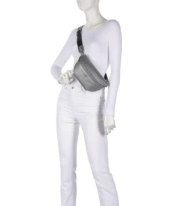 Osaka Gürteltasche genarbtes Rindsleder silber