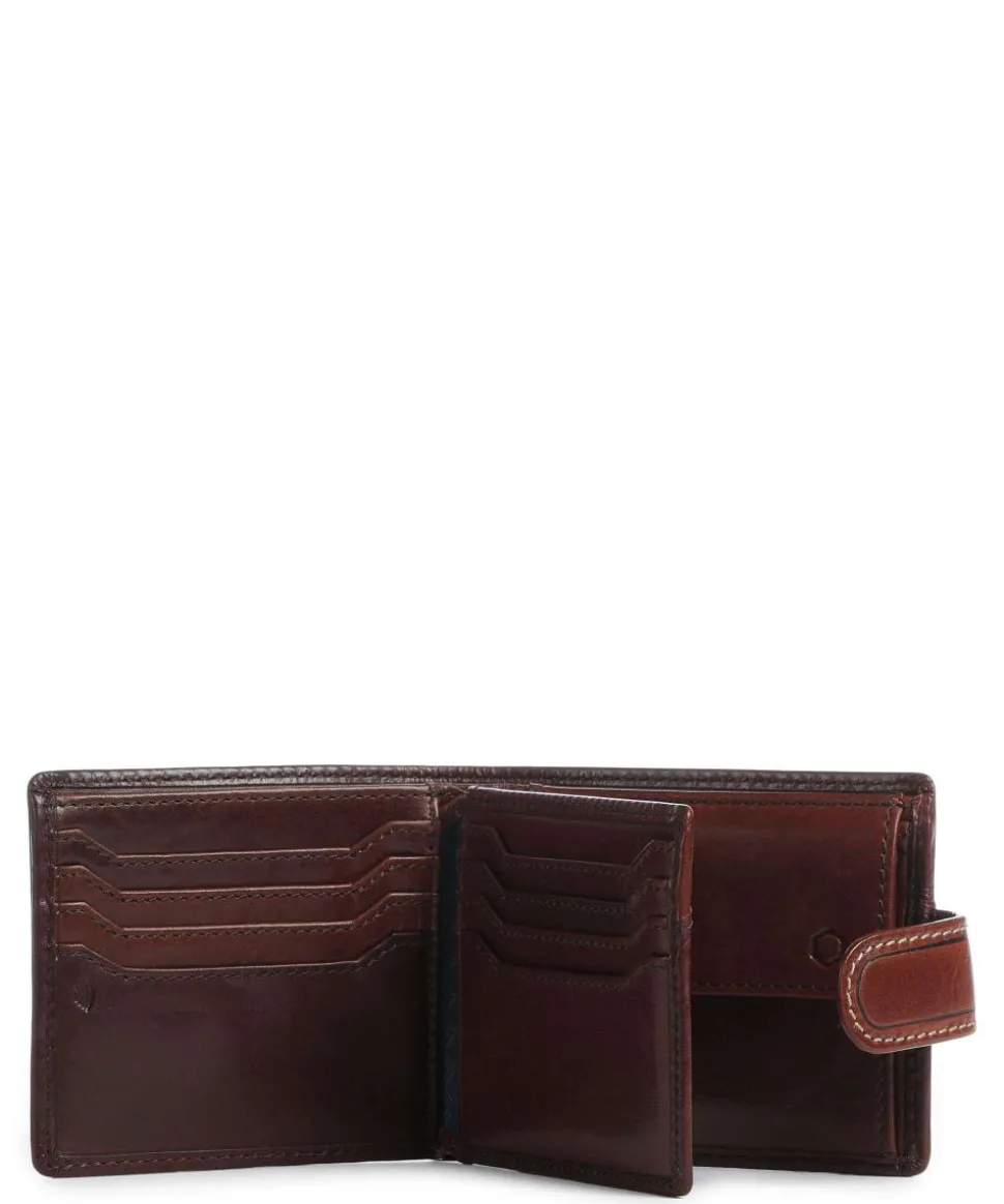 Oxford RFID Geldbörse fein genarbtes Rindsleder dunkelbraun