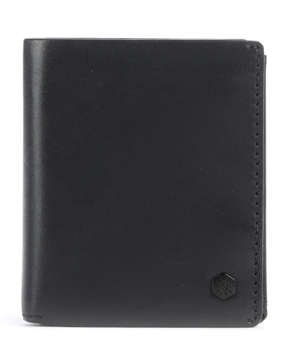 Oxford RFID Geldbörse fein genarbtes Leder schwarz