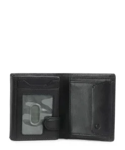 Oxford RFID Geldbörse fein genarbtes Leder schwarz