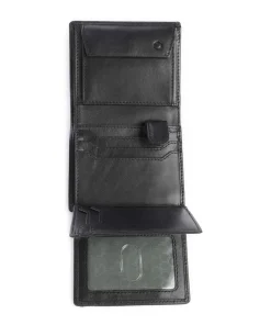 Oxford RFID Geldbörse fein genarbtes Leder schwarz