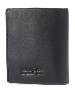 Oxford RFID Geldbörse fein genarbtes Leder schwarz