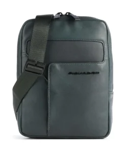 P16 Umhängetasche 10″ fein genarbtes Leder dunkelgrün