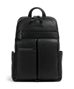 Paavo Rucksack 14″ genarbtes Rindsleder schwarz