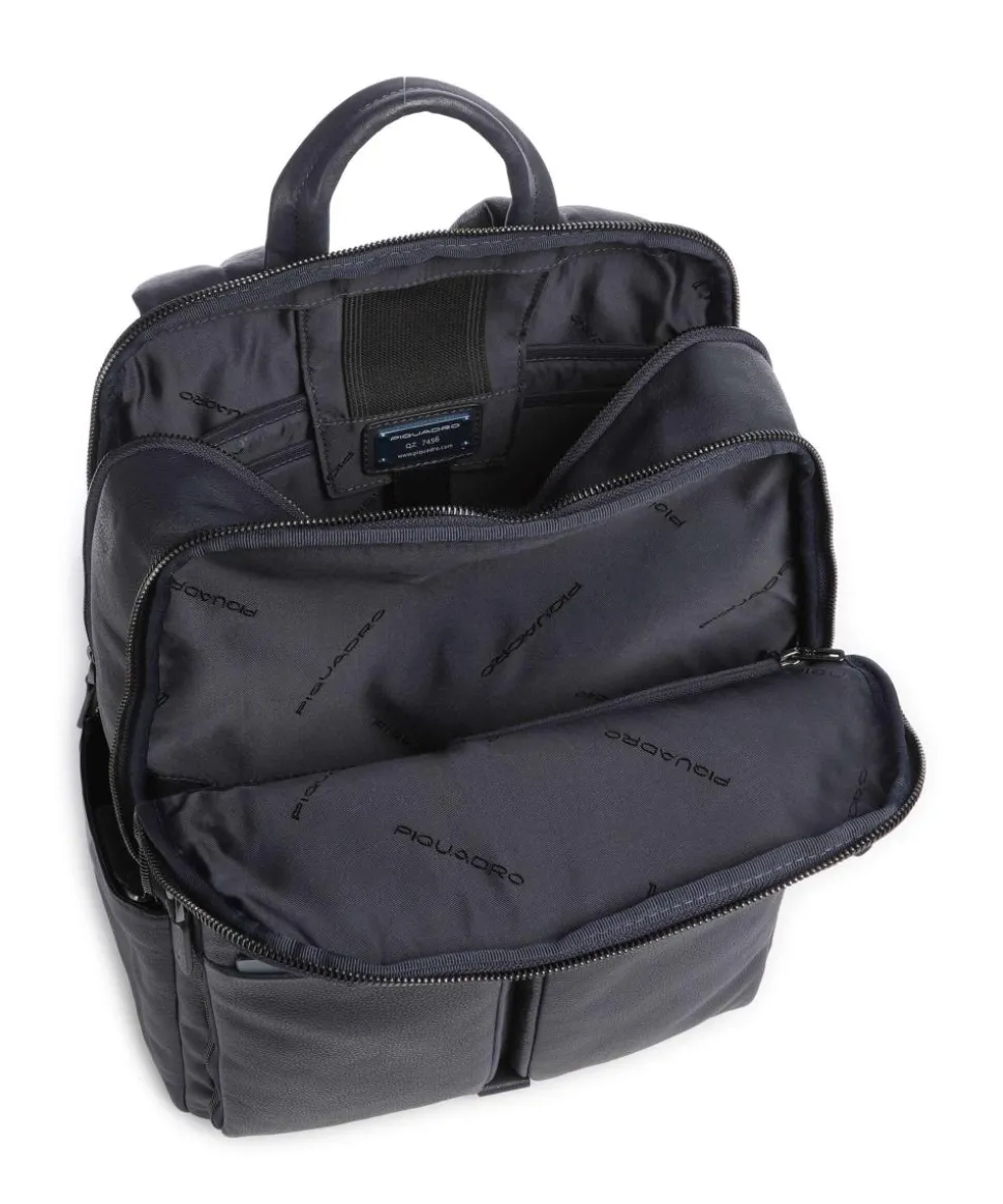 Paavo Rucksack 14″ genarbtes Rindsleder dunkelblau