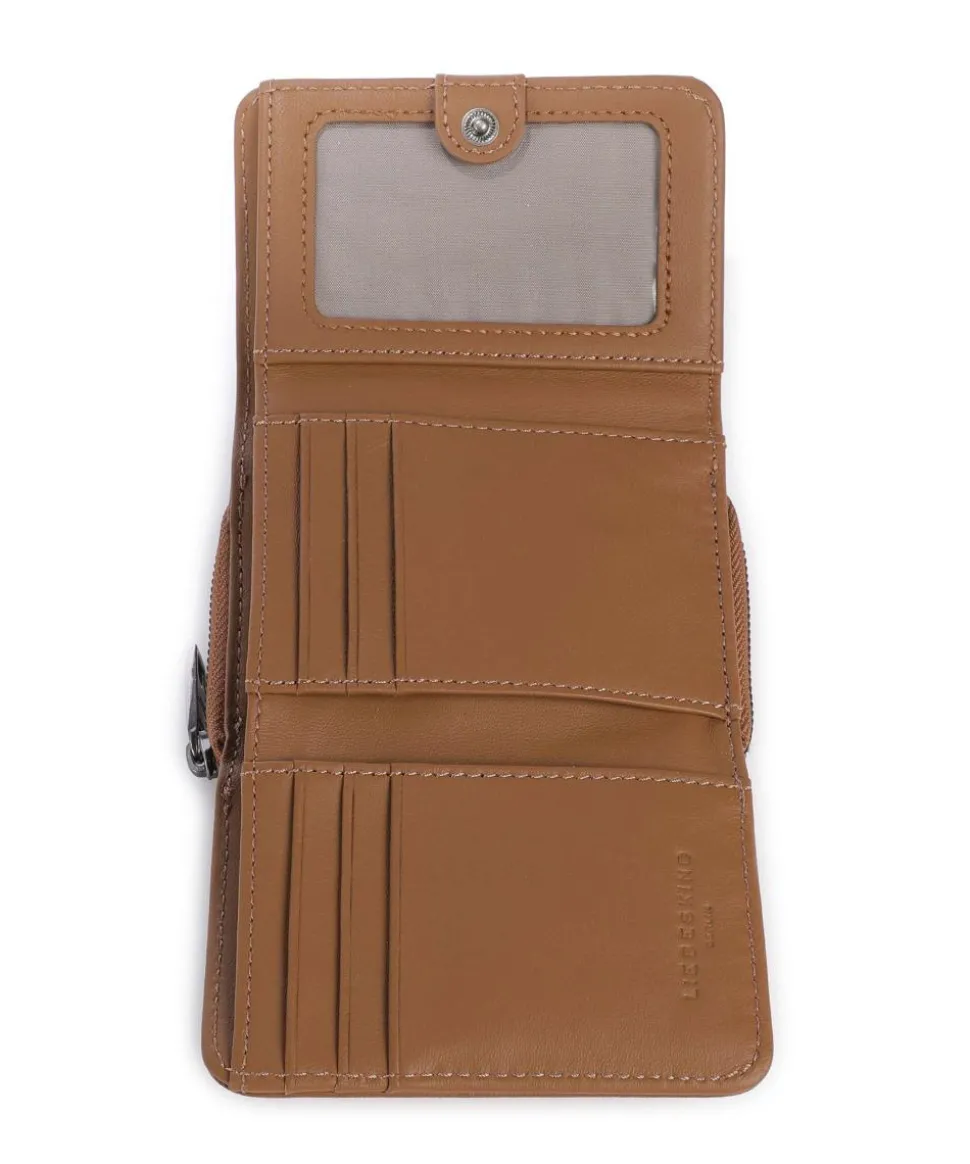 Pablita Goat Leather M Geldbörse fein genarbtes Leder hellbraun