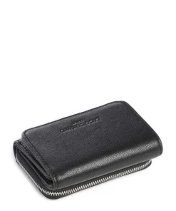 Pablita Goat Leather M Geldbörse fein genarbtes Leder schwarz