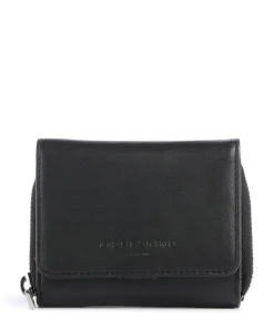 Pablita Tokyo Sheep M Geldbörse fein genarbtes Leder schwarz