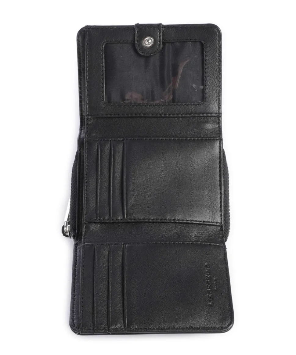 Pablita Tokyo Sheep M Geldbörse fein genarbtes Leder schwarz