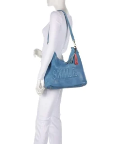 Paoliweg 2 Beuteltasche genarbtes Rindsleder blau