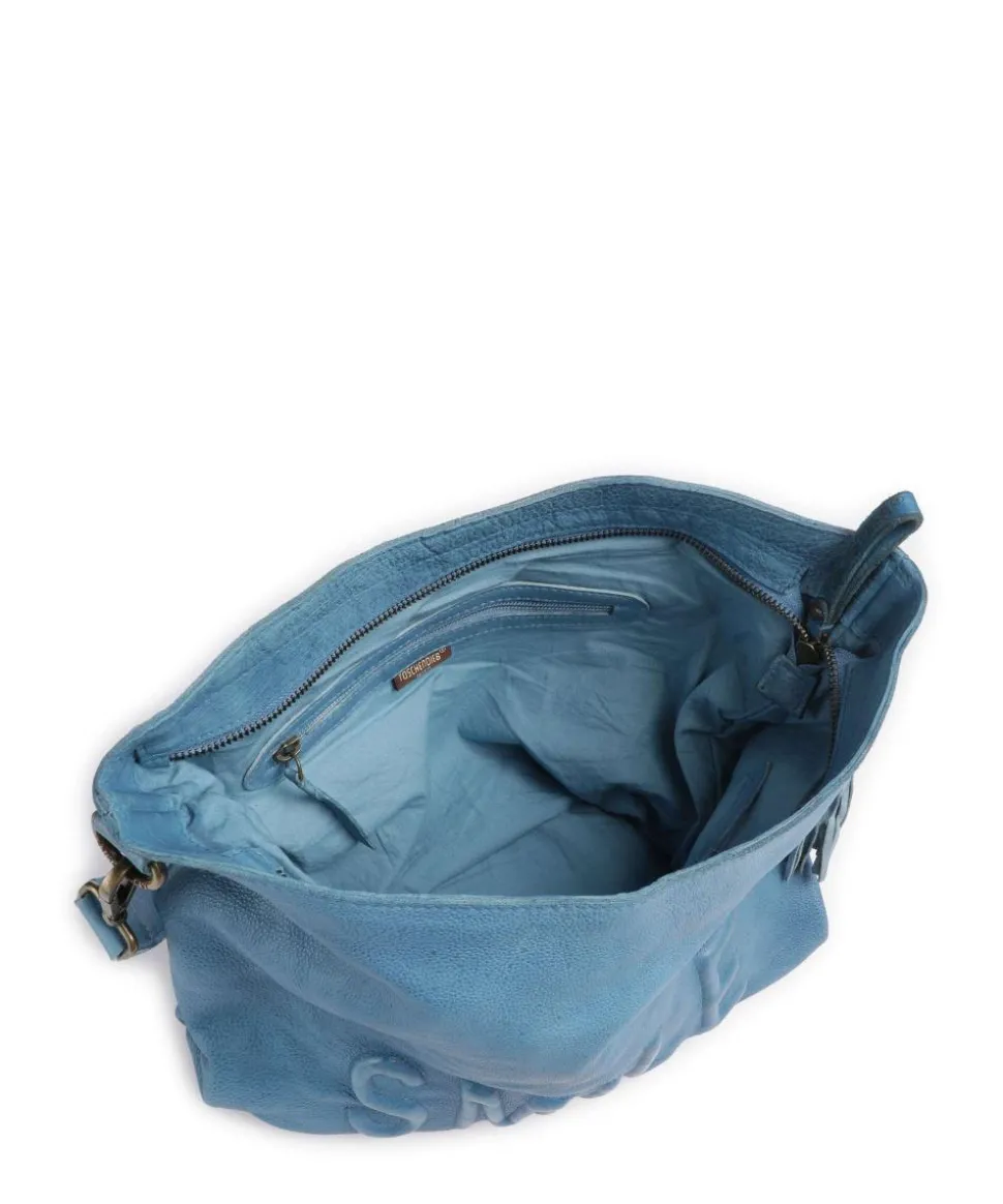 Paoliweg 2 Beuteltasche genarbtes Rindsleder blau