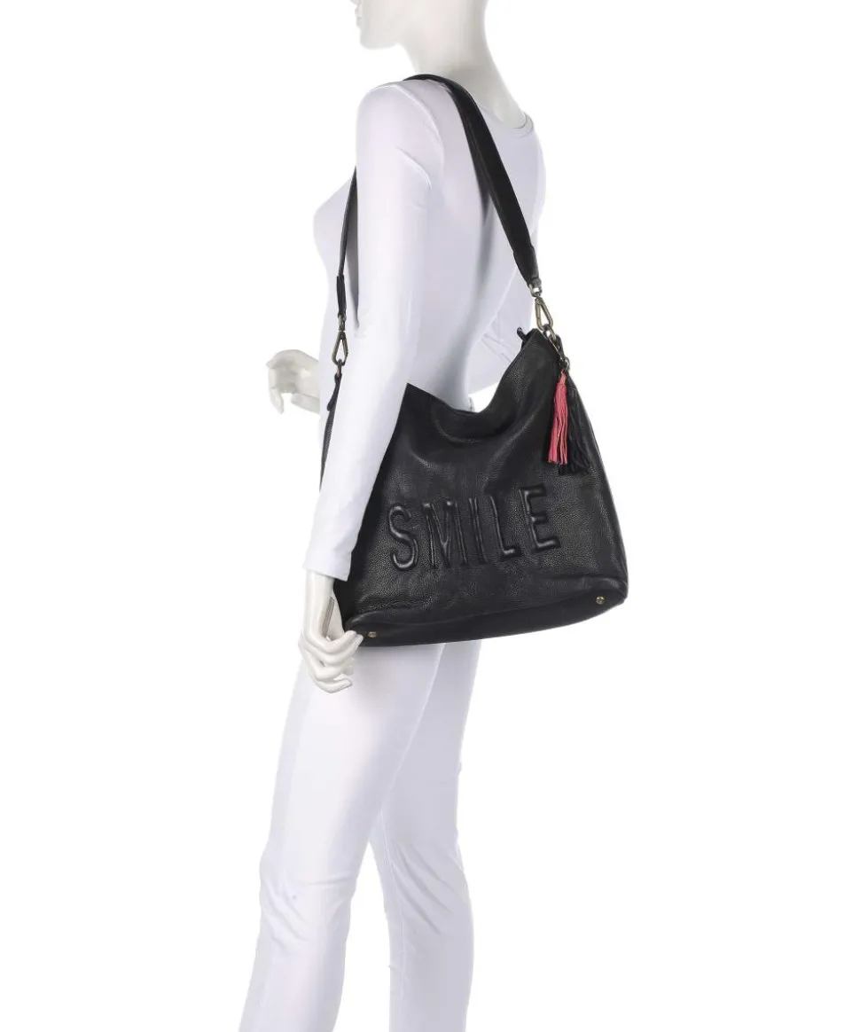 Paoliweg 2 Beuteltasche genarbtes Rindsleder schwarz