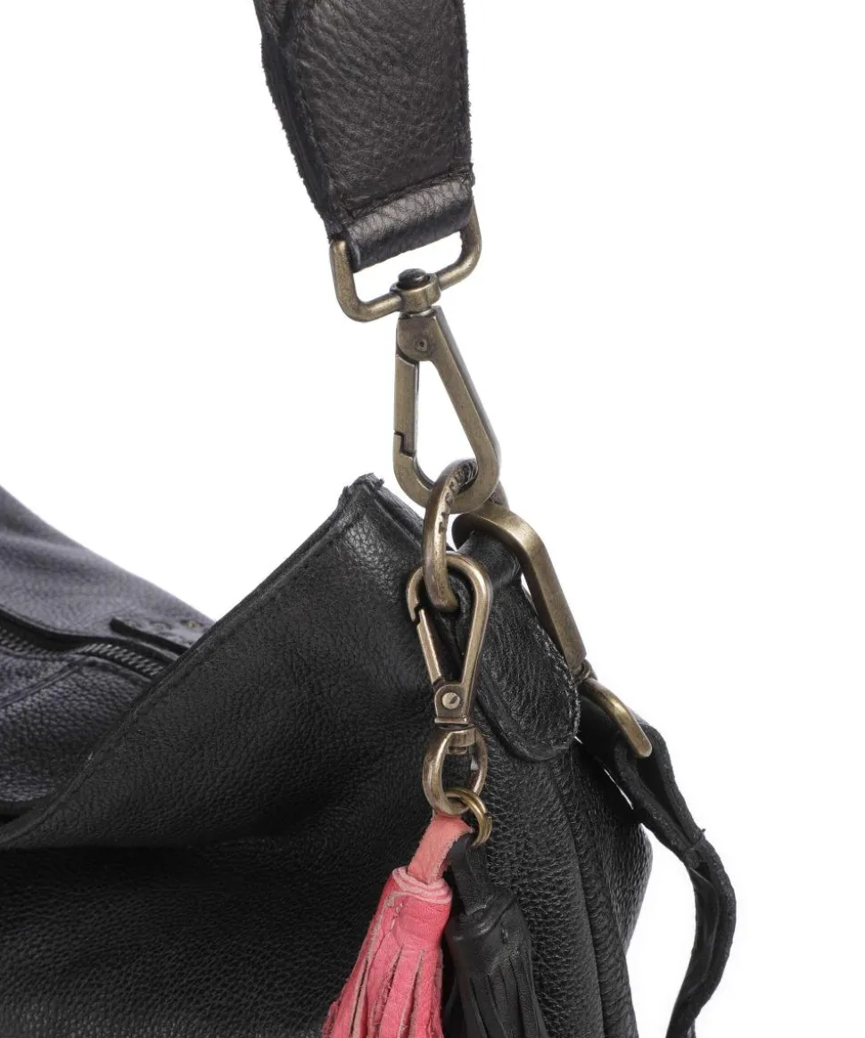 Paoliweg 2 Beuteltasche genarbtes Rindsleder schwarz