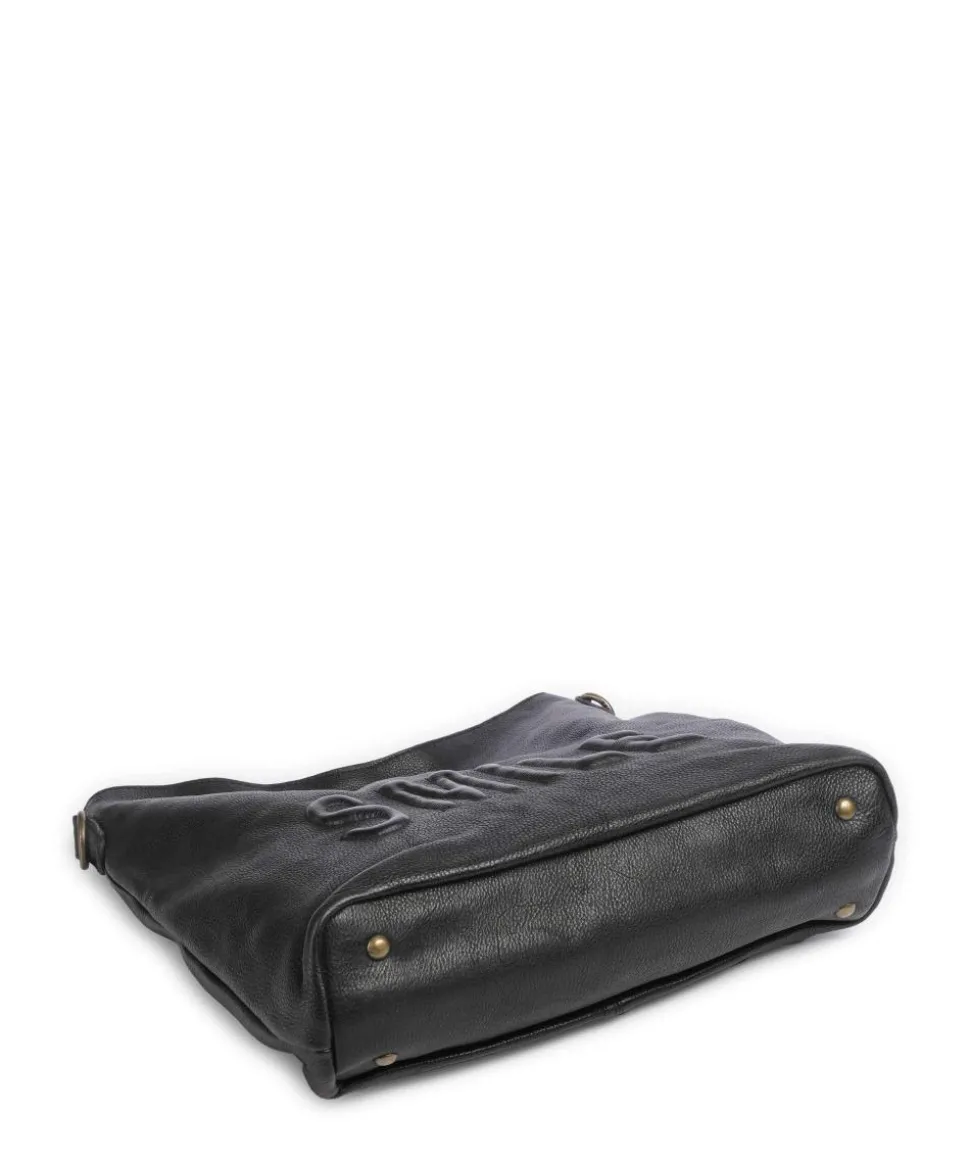 Paoliweg 2 Beuteltasche genarbtes Rindsleder schwarz