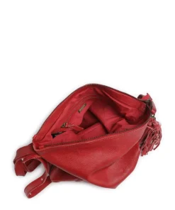 Paoliweg 3 Rucksack-Tasche genarbtes Rindsleder rot