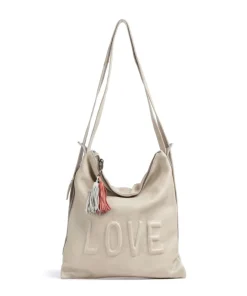 Paoliweg 3 Rucksack-Tasche genarbtes Rindsleder beige