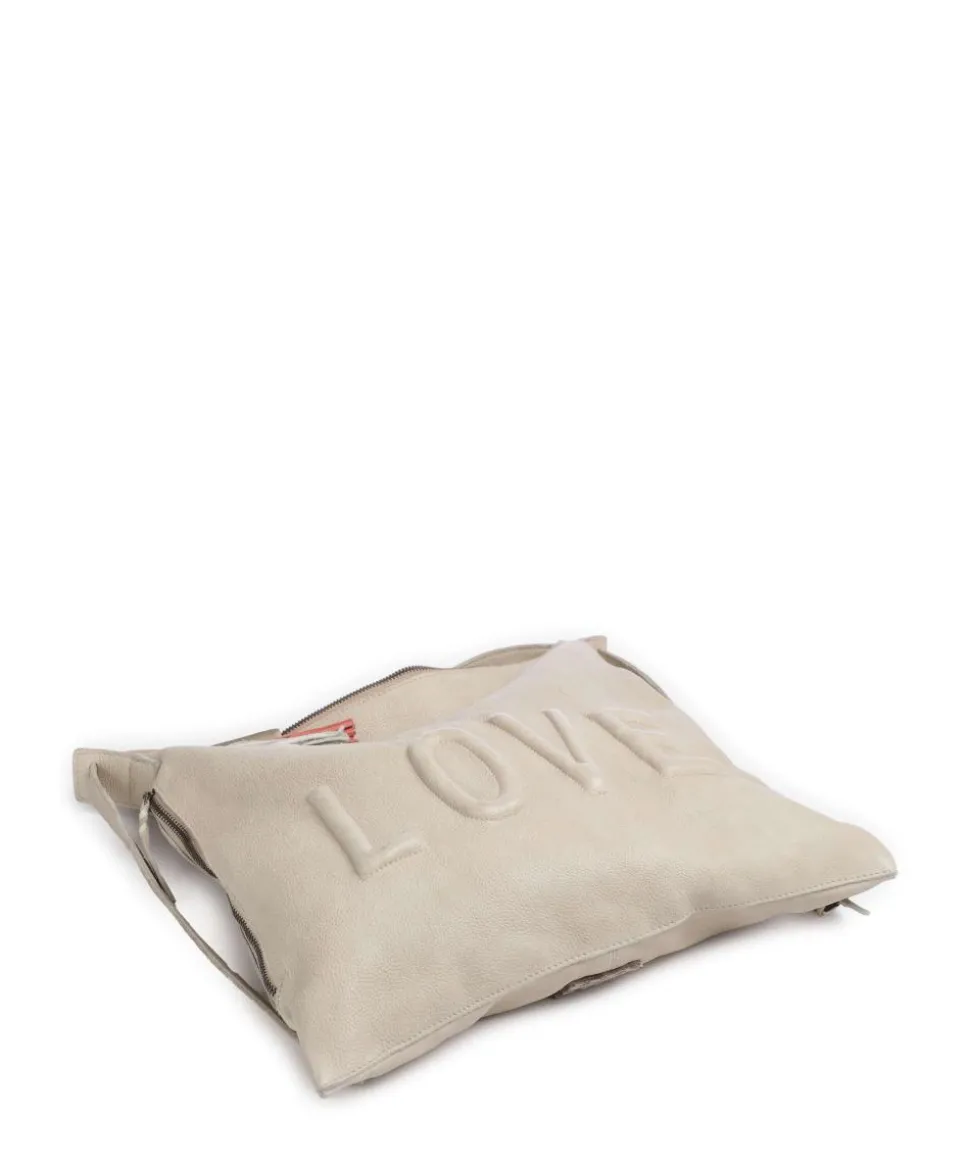 Paoliweg 3 Rucksack-Tasche genarbtes Rindsleder beige