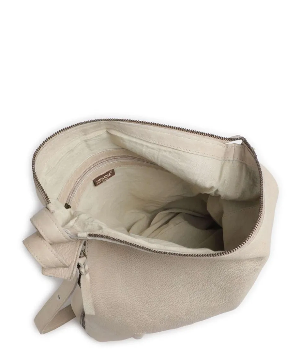 Paoliweg 3 Rucksack-Tasche genarbtes Rindsleder beige