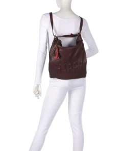 Paoliweg 3 Rucksack-Tasche genarbtes Rindsleder dunkelbraun