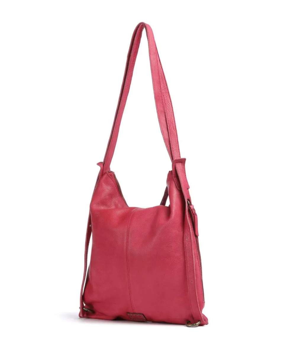 Paoliweg 3 Rucksack-Tasche genarbtes Rindsleder pink