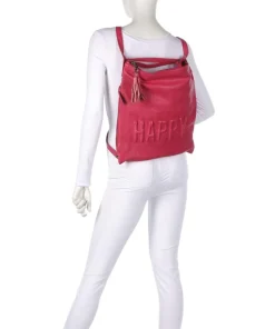 Paoliweg 3 Rucksack-Tasche genarbtes Rindsleder pink