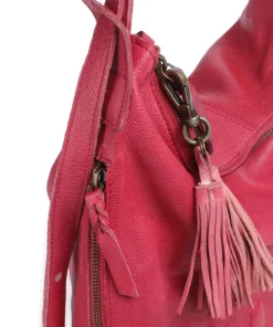 Paoliweg 3 Rucksack-Tasche genarbtes Rindsleder pink