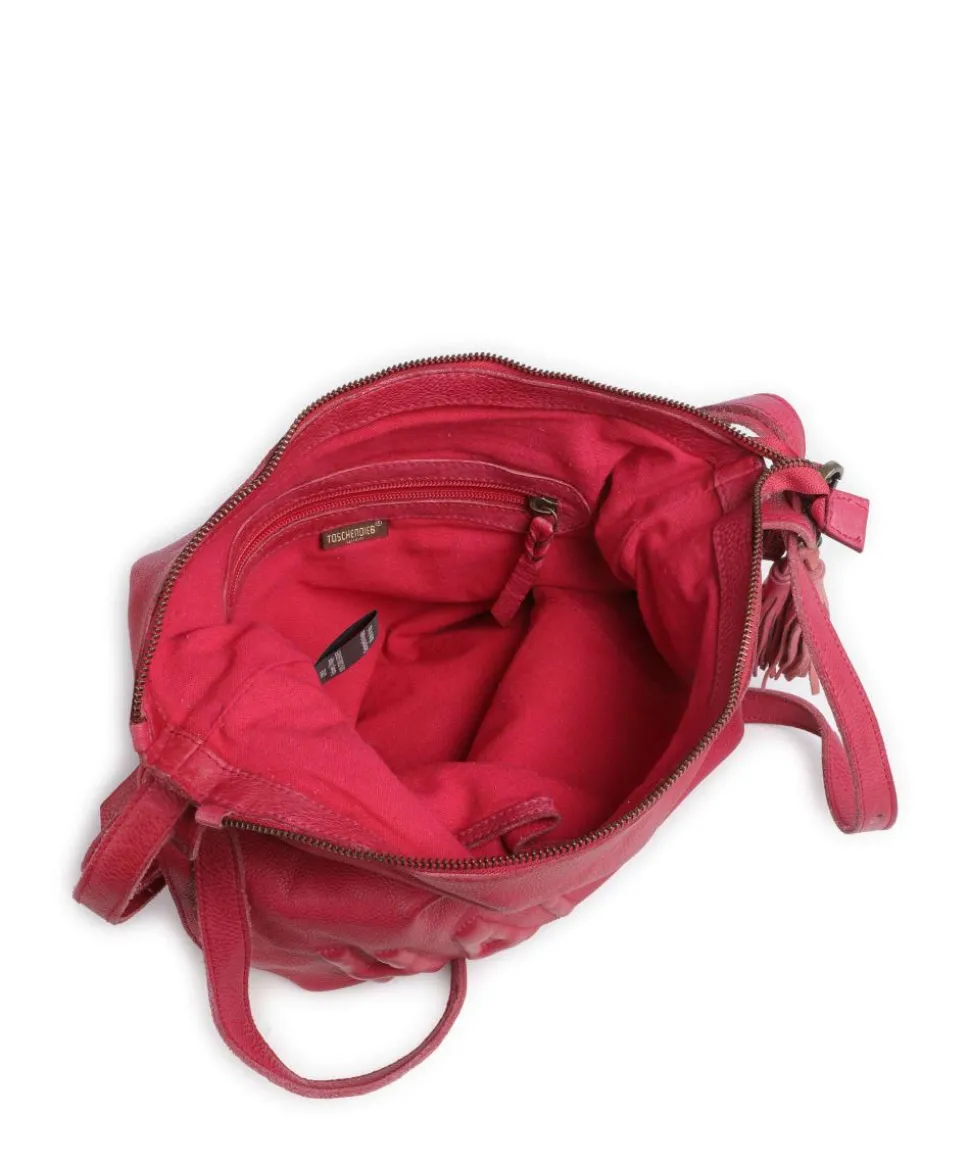 Paoliweg 3 Rucksack-Tasche genarbtes Rindsleder pink