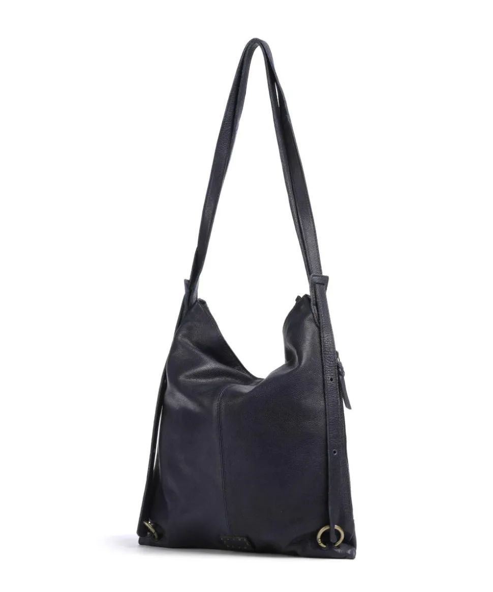 Paoliweg 3 Rucksack-Tasche genarbtes Rindsleder navy
