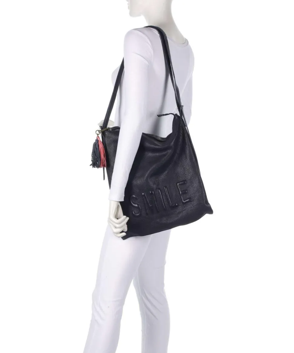 Paoliweg 3 Rucksack-Tasche genarbtes Rindsleder navy