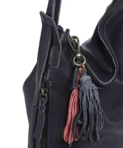 Paoliweg 3 Rucksack-Tasche genarbtes Rindsleder navy