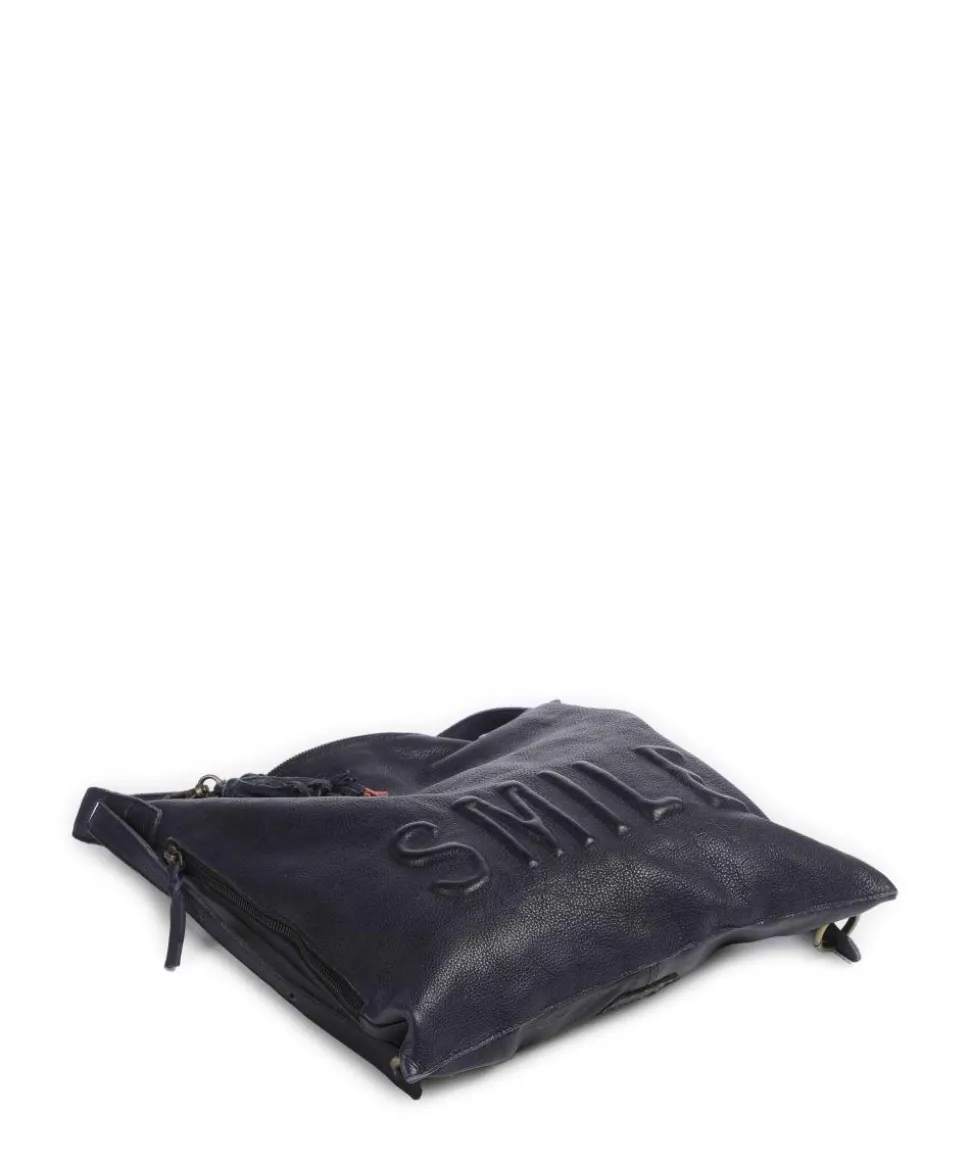 Paoliweg 3 Rucksack-Tasche genarbtes Rindsleder navy