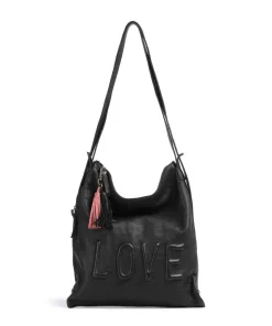 Paoliweg 3 Rucksack-Tasche genarbtes Rindsleder schwarz