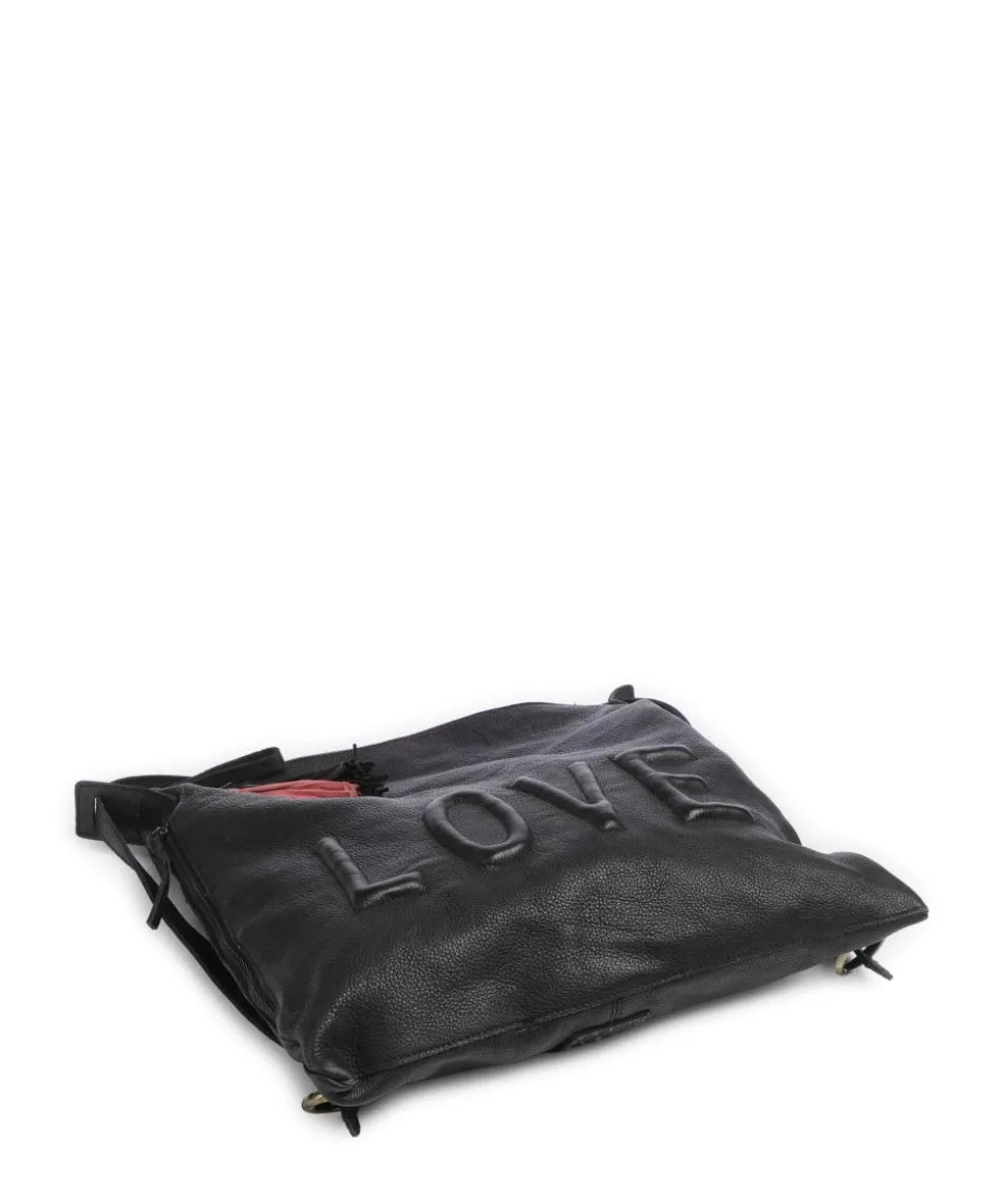 Paoliweg 3 Rucksack-Tasche genarbtes Rindsleder schwarz