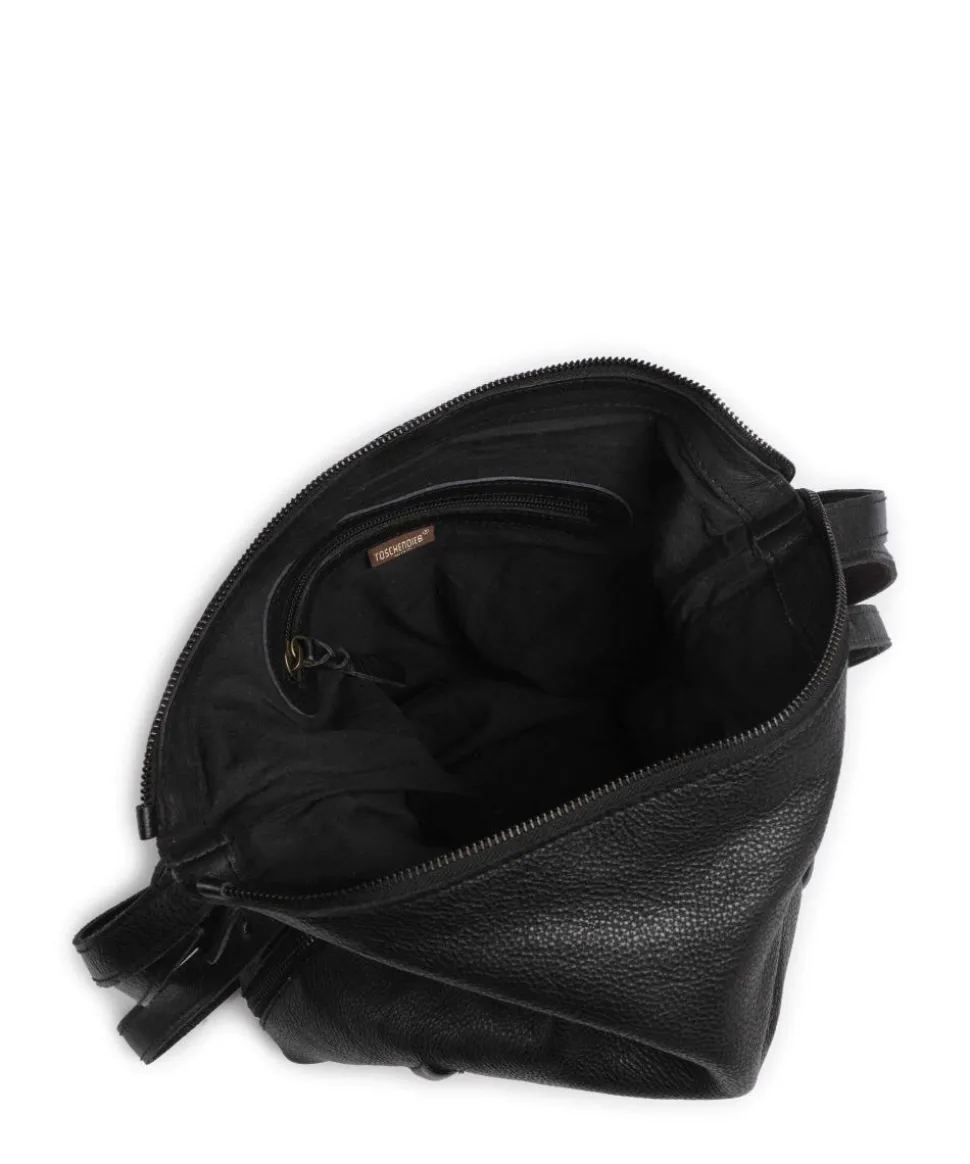 Paoliweg 3 Rucksack-Tasche genarbtes Rindsleder schwarz