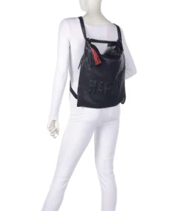 Paoliweg 3 Rucksack-Tasche genarbtes Rindsleder navy