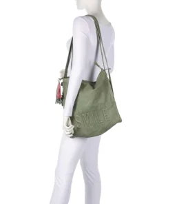 Paoliweg 3 Rucksack-Tasche genarbtes Rindsleder grün