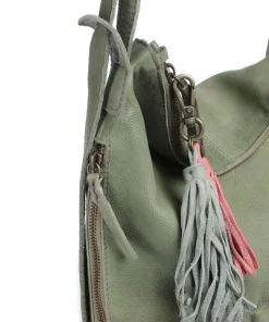 Paoliweg 3 Rucksack-Tasche genarbtes Rindsleder grün