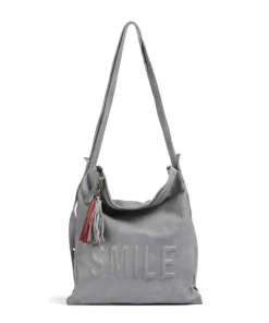 Paoliweg 3 Rucksack-Tasche genarbtes Rindsleder grau