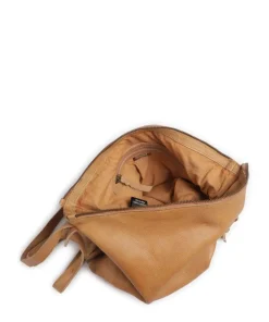 Paoliweg 3 Rucksack-Tasche genarbtes Rindsleder braun